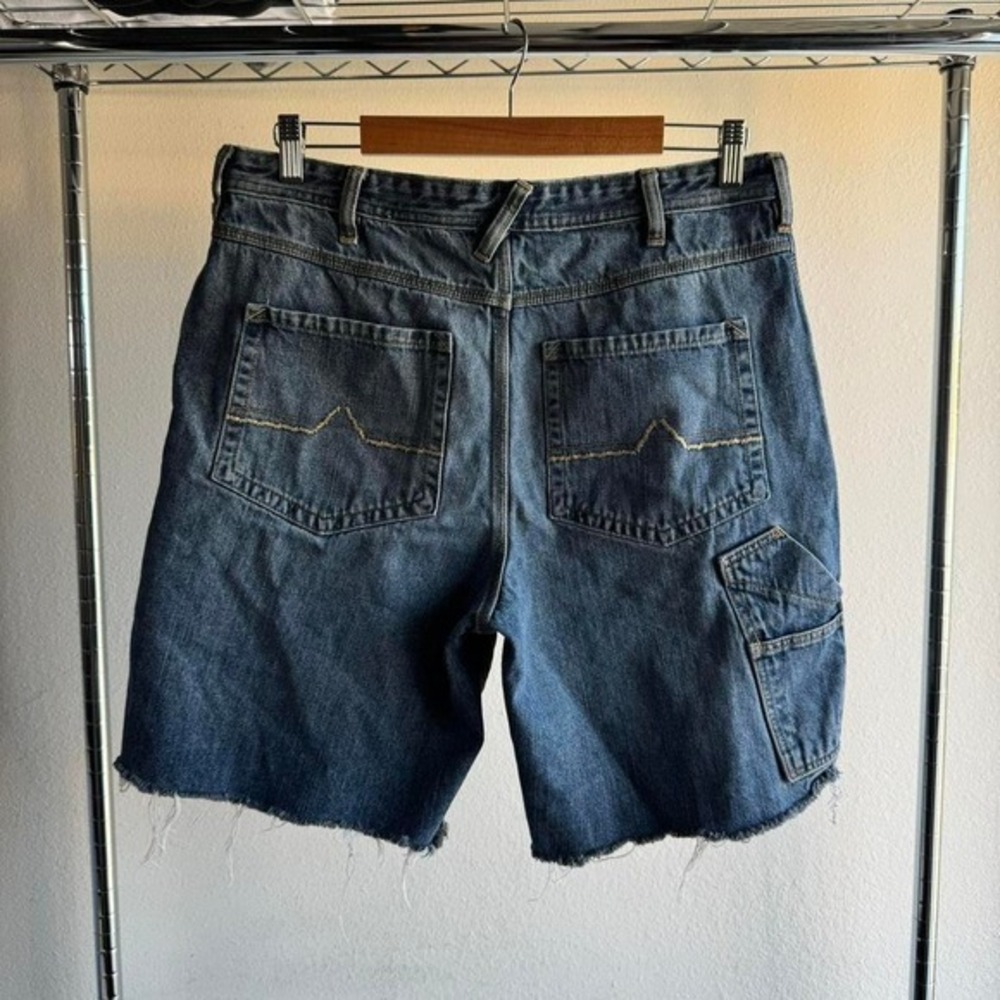 Vintage Y2K‎ Urban Pipeline Blue Denim Shorts Jorts with Back Pocket Design